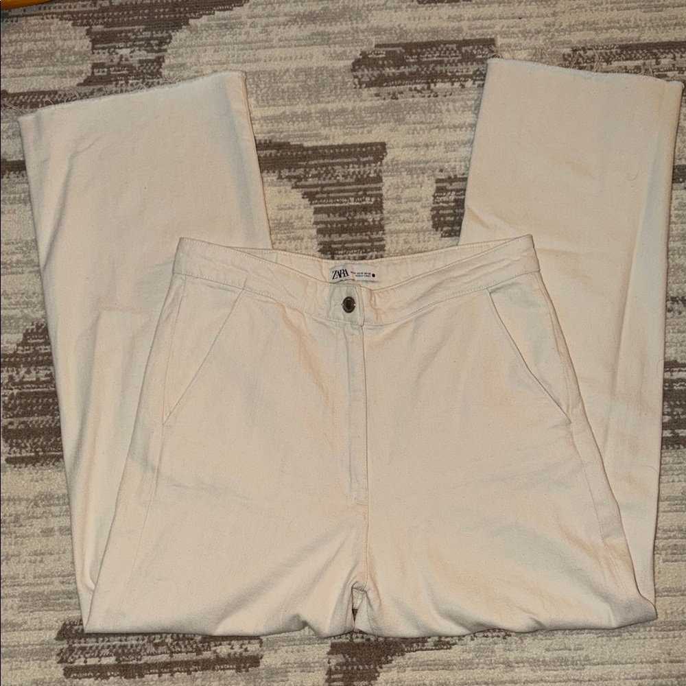 Zara Ivory Wide Leg Pants